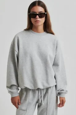 Abadell collegehousut, grey melange