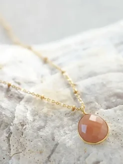 Adoration Peach Moonstone kaulakoru GP