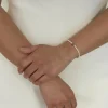 Aina rannekoru, valkoinen/hopea