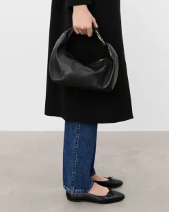 Amanda shoulder bag leather, black