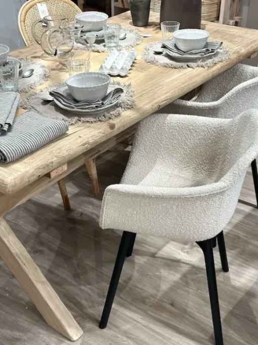 Andy bouclé tuoli, off-white