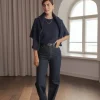 Ariel lyhythihainen neule, dark navy