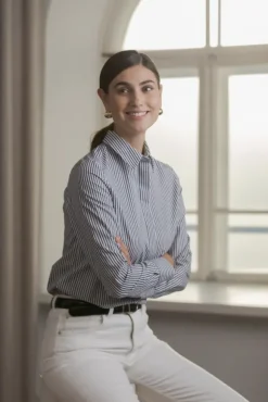 Cami kauluspaita luomupuuvillaa, dark navy