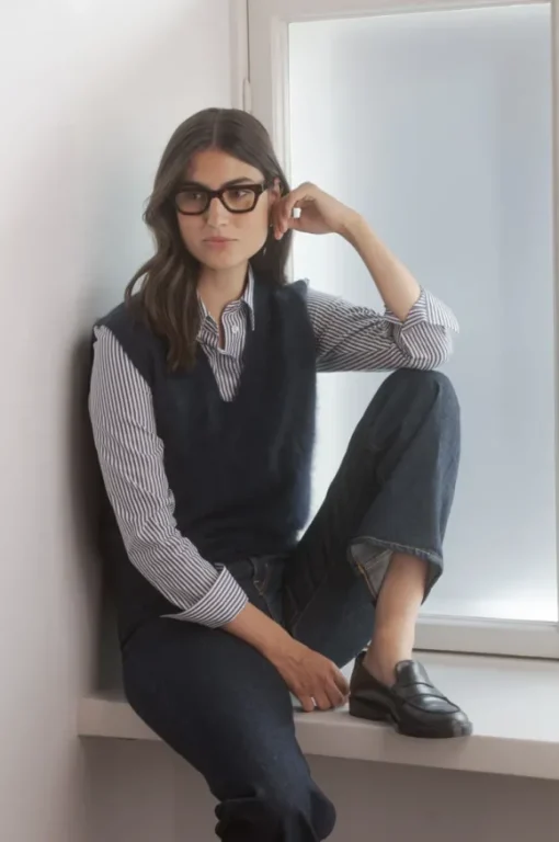 Cami kauluspaita luomupuuvillaa, dark navy