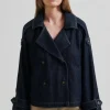 Columbus Trench Jacket, dark blue denim