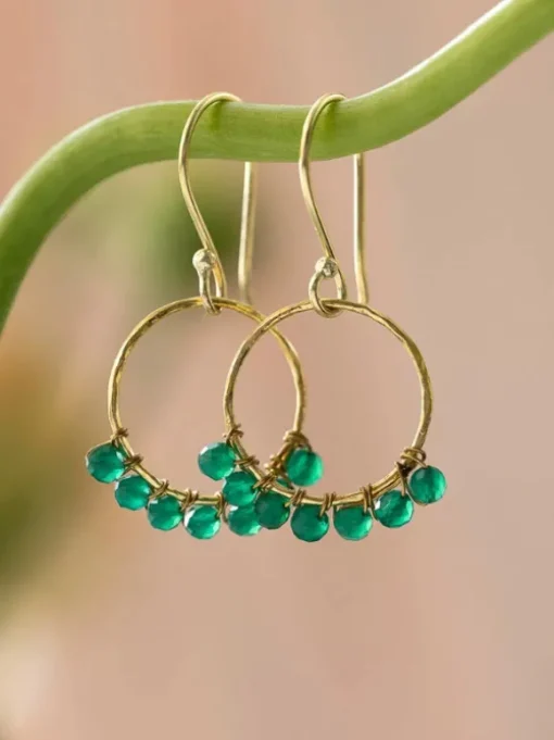 Compassion Aventurine Gold korvakorut