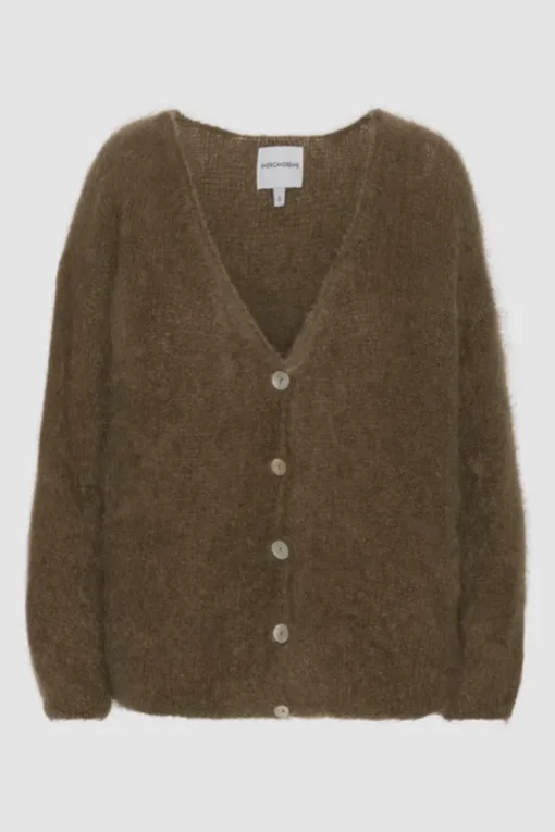 Cornelia mohairneuletakki, dark brown