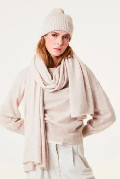 Davida - iso cashmerehuivi, light beige