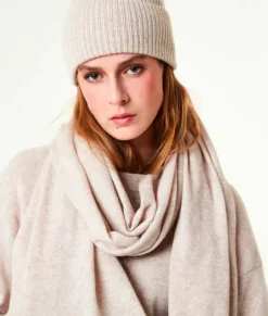 Davida - iso cashmerehuivi, light beige
