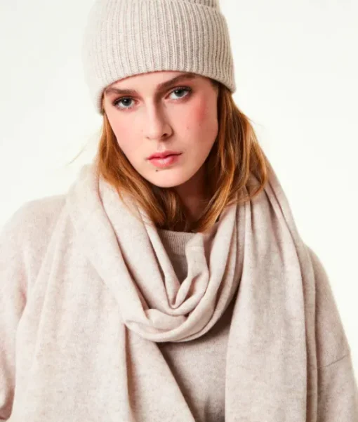 Davida - iso cashmerehuivi, light beige