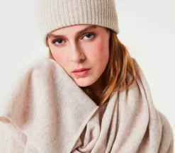 Davida - iso cashmerehuivi, light beige