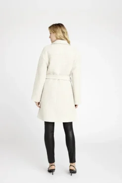 Edel villakangastakki, beige-valko