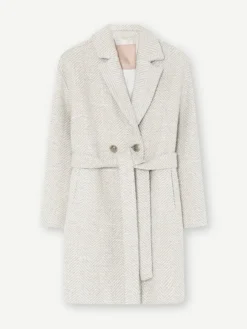 Edel villakangastakki, beige-valko