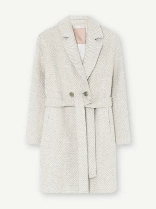 Edel villakangastakki, beige-valko