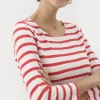 Emel t-paita, bittersweet and white stripe