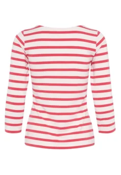 Emel t-paita, bittersweet and white stripe
