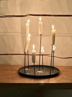 eno studio - MULTI CANDLE PIN kynttilänjalka, musta