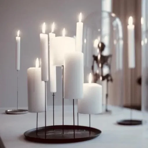 eno studio - MULTI CANDLE PIN kynttilänjalka, musta