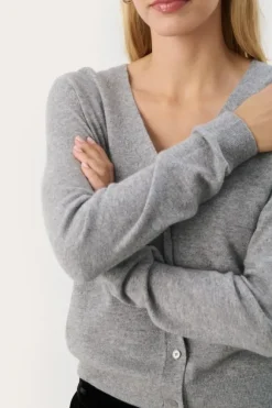 Esmi cashmere neuletakki, grey melange