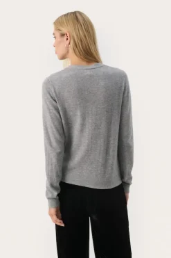 Esmi cashmere neuletakki, grey melange
