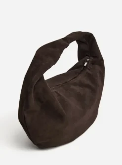 Flattered - Alva shoulder bag, suede chocolade