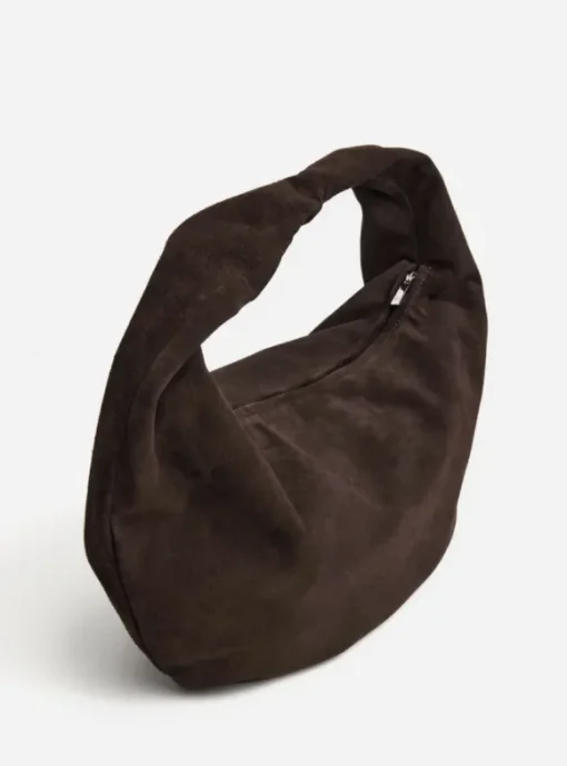 Flattered - Alva shoulder bag, suede chocolade