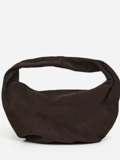 Flattered - Alva shoulder bag, suede chocolade
