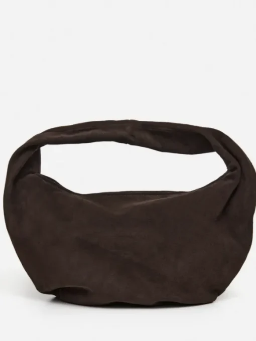 Flattered - Alva shoulder bag, suede chocolade