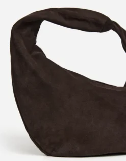 Flattered - Alva shoulder bag, suede chocolade