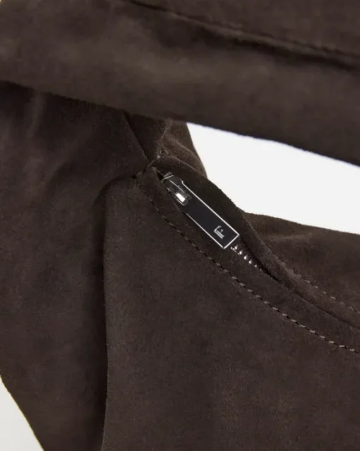 Flattered - Alva shoulder bag, suede chocolade