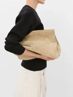 Flattered - Clay Clutch mokkanahkaa, sand