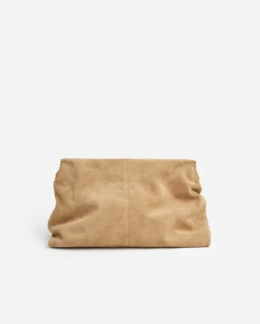 Flattered - Clay Clutch mokkanahkaa, sand