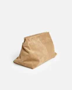 Flattered - Clay Clutch mokkanahkaa, sand