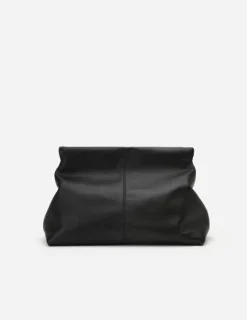 Flattered - Clay Clutch nahkaa, musta