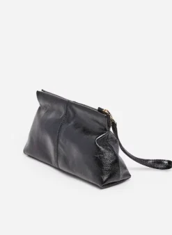Flattered - Clay Mini Clutch handbag, Patent black