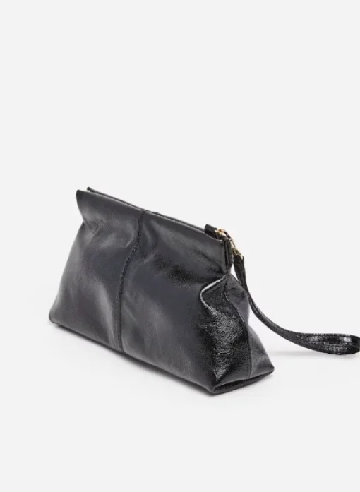 Flattered - Clay Mini Clutch handbag, Patent black