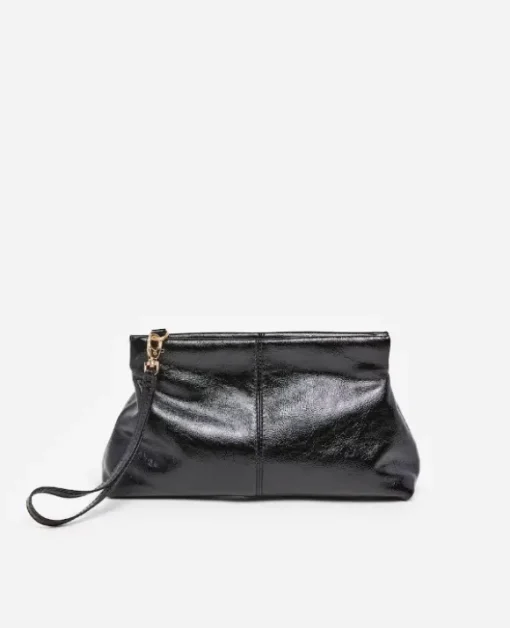 Flattered - Clay Mini Clutch handbag, Patent black