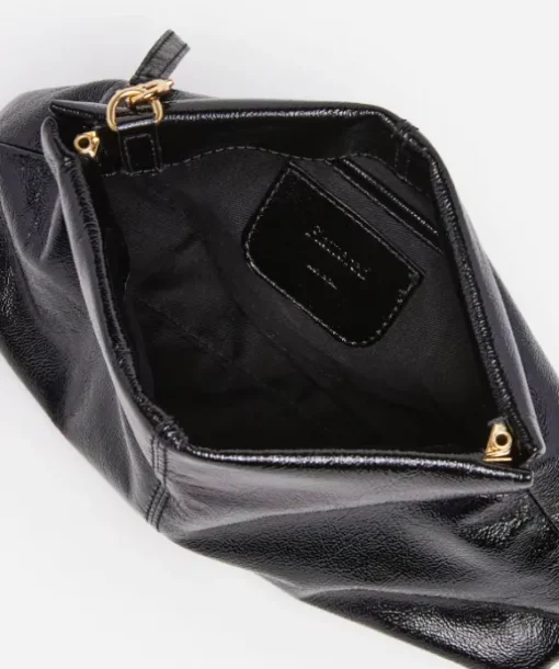 Flattered - Clay Mini Clutch handbag, Patent black