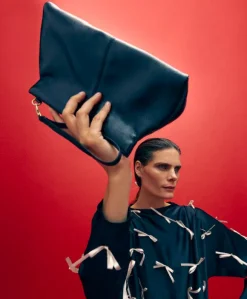 Flattered - Clay Mini Clutch handbag, Patent black
