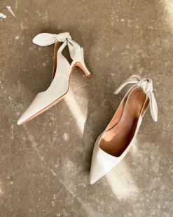 Flattered - Franchesca Bow korkokengät, creme