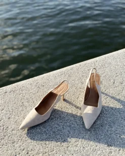 Flattered - Franchesca Suede korkokengät, sand