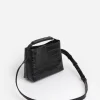 Flattered - Hedda mini handbag, black croco