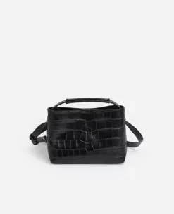 Flattered - Hedda mini handbag, black croco