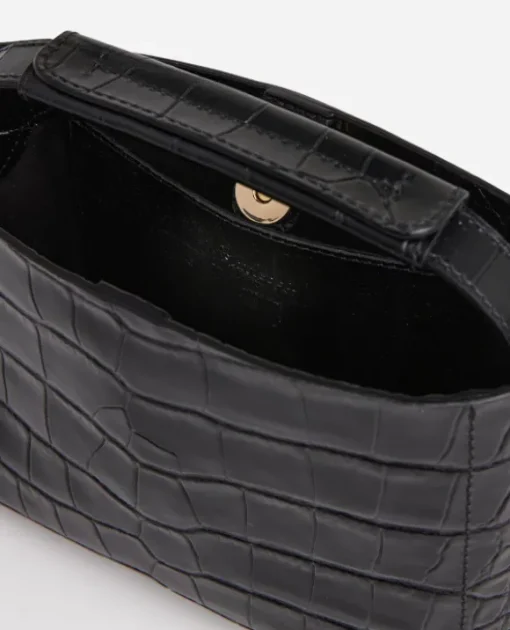 Flattered - Hedda mini handbag, black croco