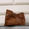 Flattered - Lesley tote bag, suede bourbon