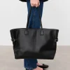 Flattered - Lesley tote bag, leather black