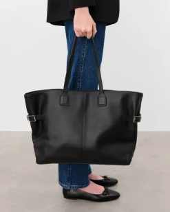 Flattered - Lesley tote bag, leather black