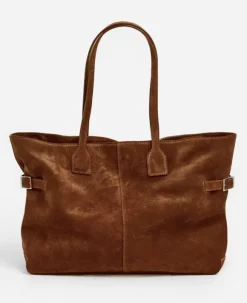 Flattered - Lesley tote bag, suede bourbon