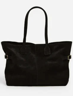 Flattered - Lesley tote bag, suede black