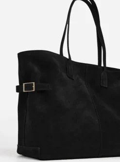 Flattered - Lesley tote bag, suede black
